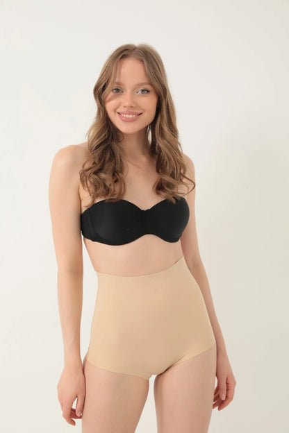 Dikişsiz Yüksek Bel Karın Toparlayıcı Slip Korse