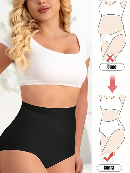 Dikişsiz Yüksek Bel Karın Toparlayıcı Slip Korse