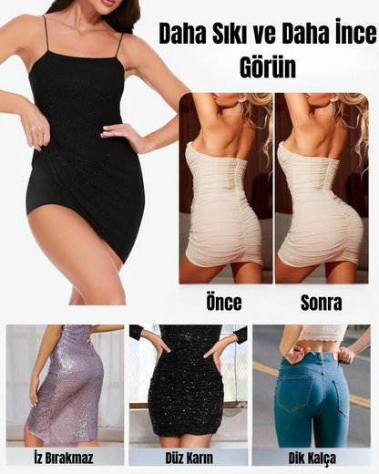 Dikişsiz Yüksek Bel Karın Toparlayıcı Slip Korse